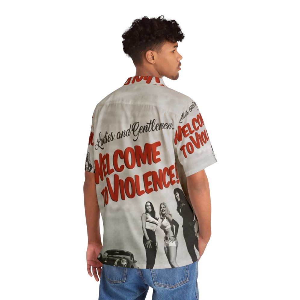 "Welcome To Violence" Hawaiian Shirt with Cult Movie Inspired Graphics - People Back