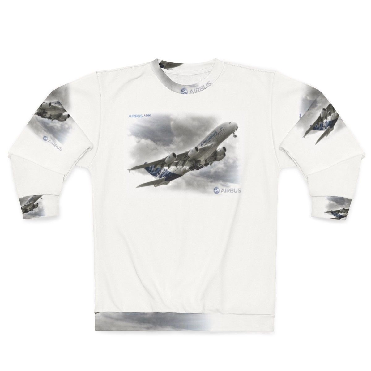 Airbus A380 airplane sweatshirt for aviation enthusiasts