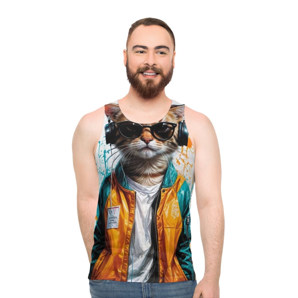 Dance Cat Unisex Tank Top - men