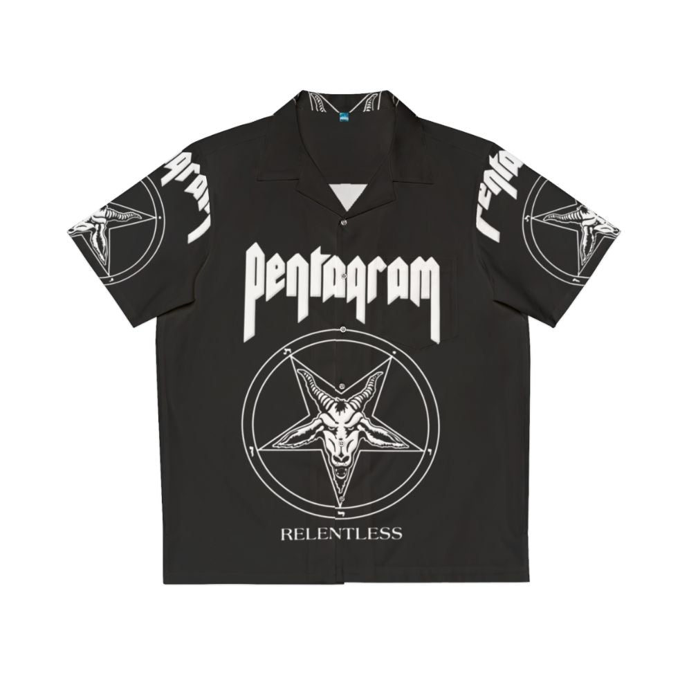 Pentagram Relentless Heavy Metal Hawaiian Shirt