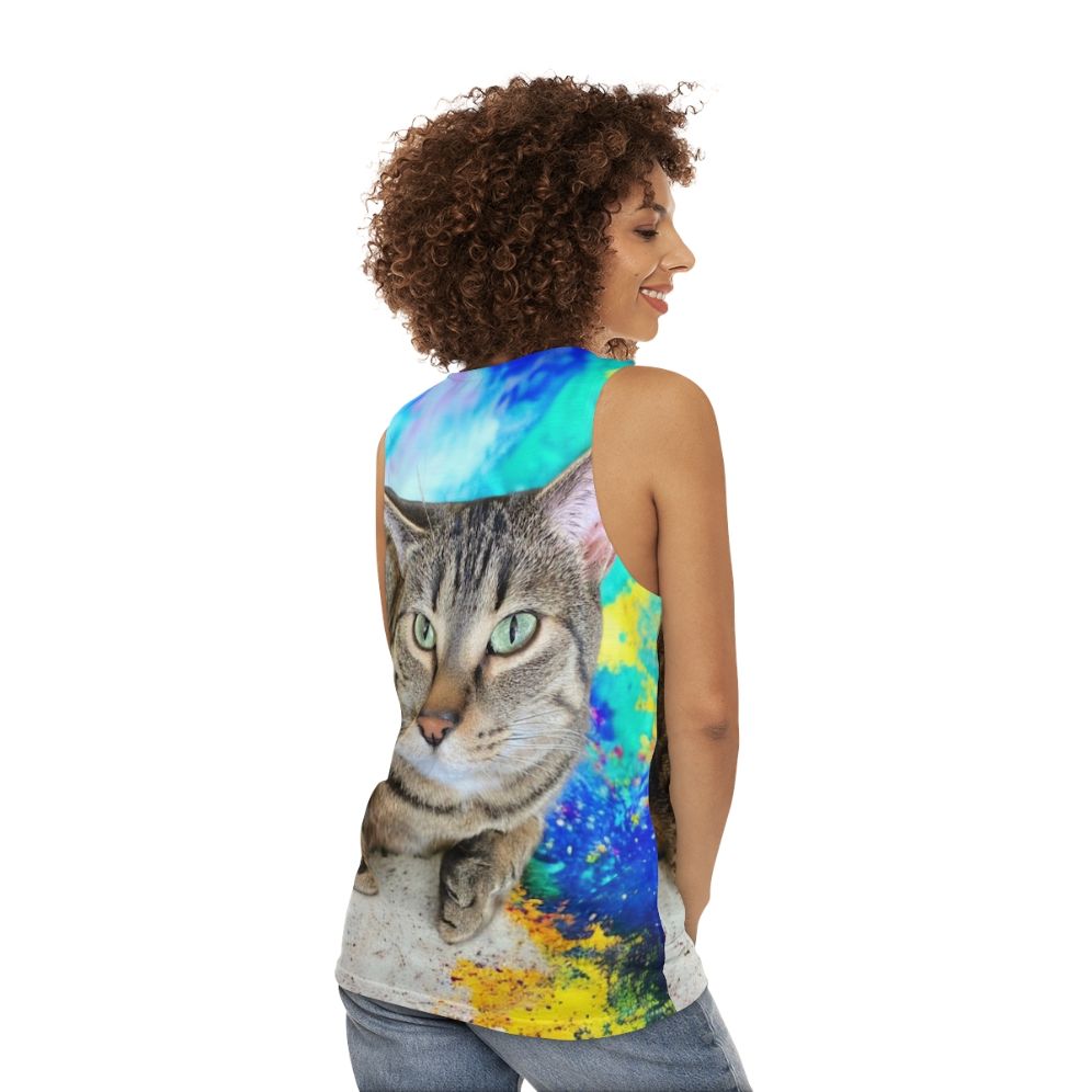 Psychedelic Unisex Tank Top - women back