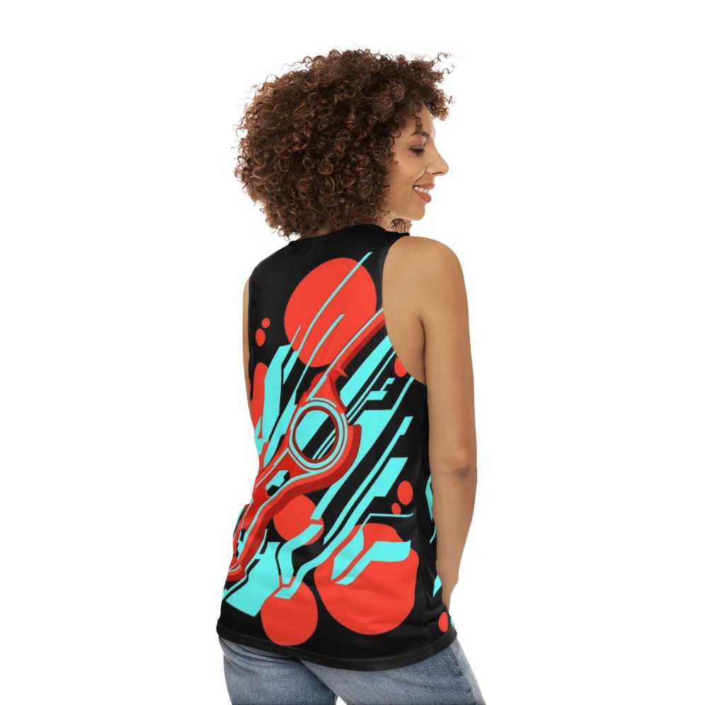 Monado abstract unisex graphic tank top - women back