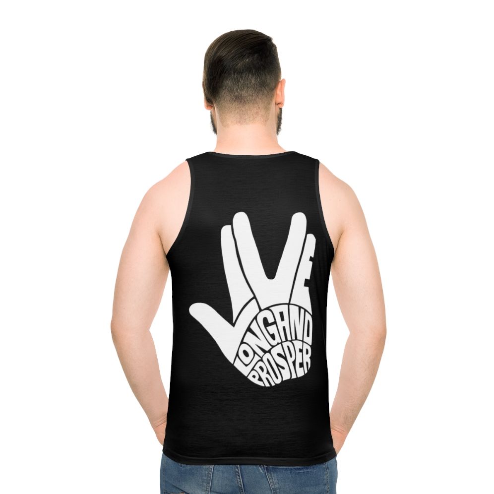 Star Trek Spock Live Long and Prosper Unisex Tank Top - men back