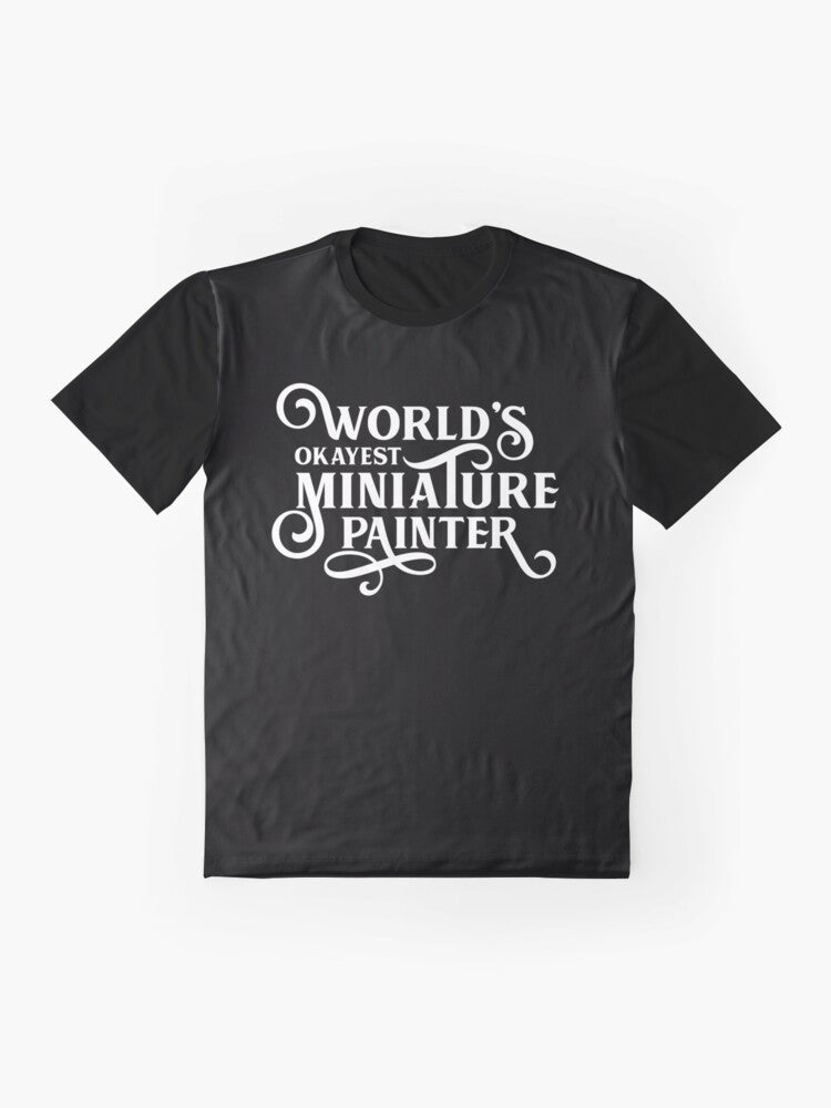 Dungeons and Dragons tabletop miniatures graphic t-shirt design - Flat lay