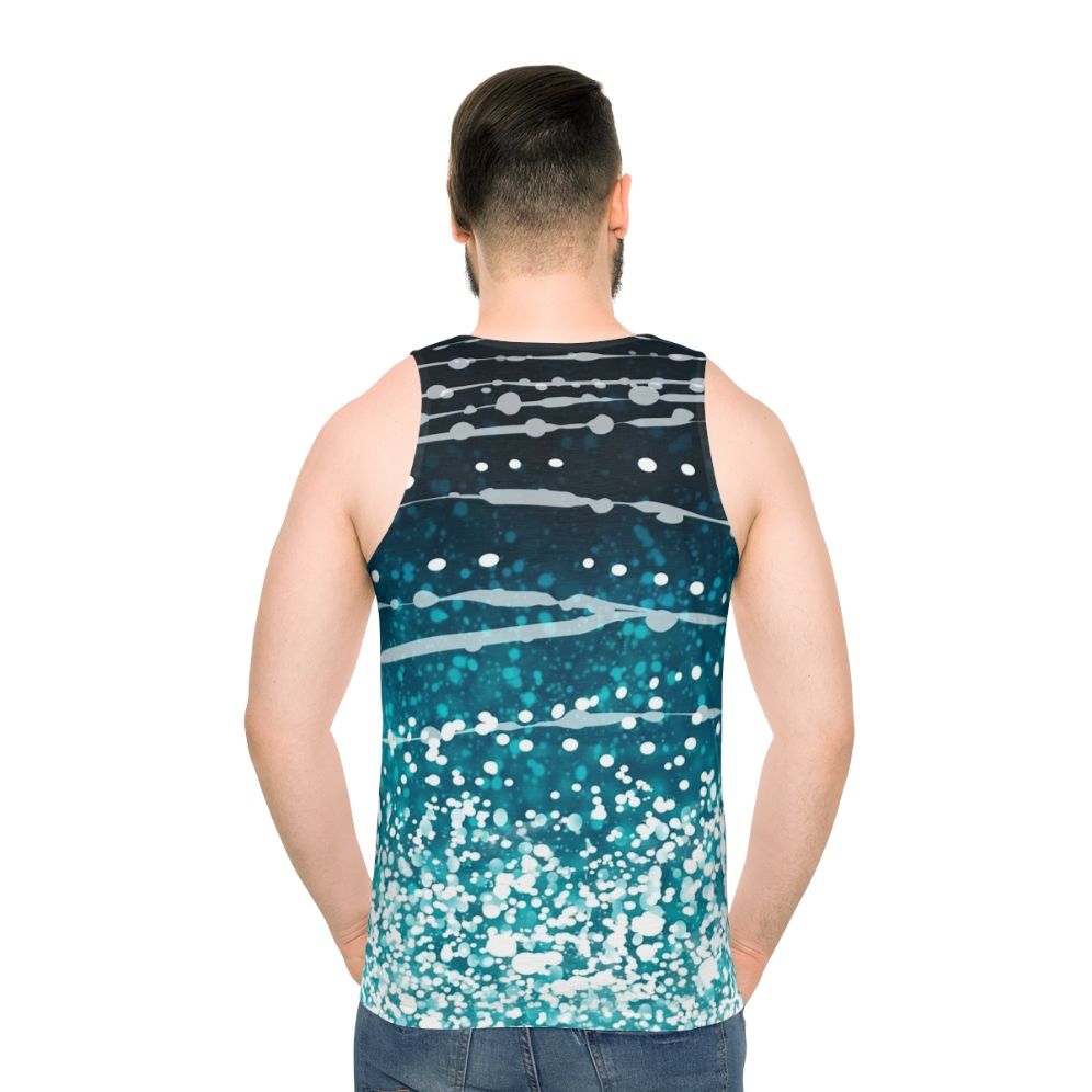 Whale shark pattern unisex tank top - men back