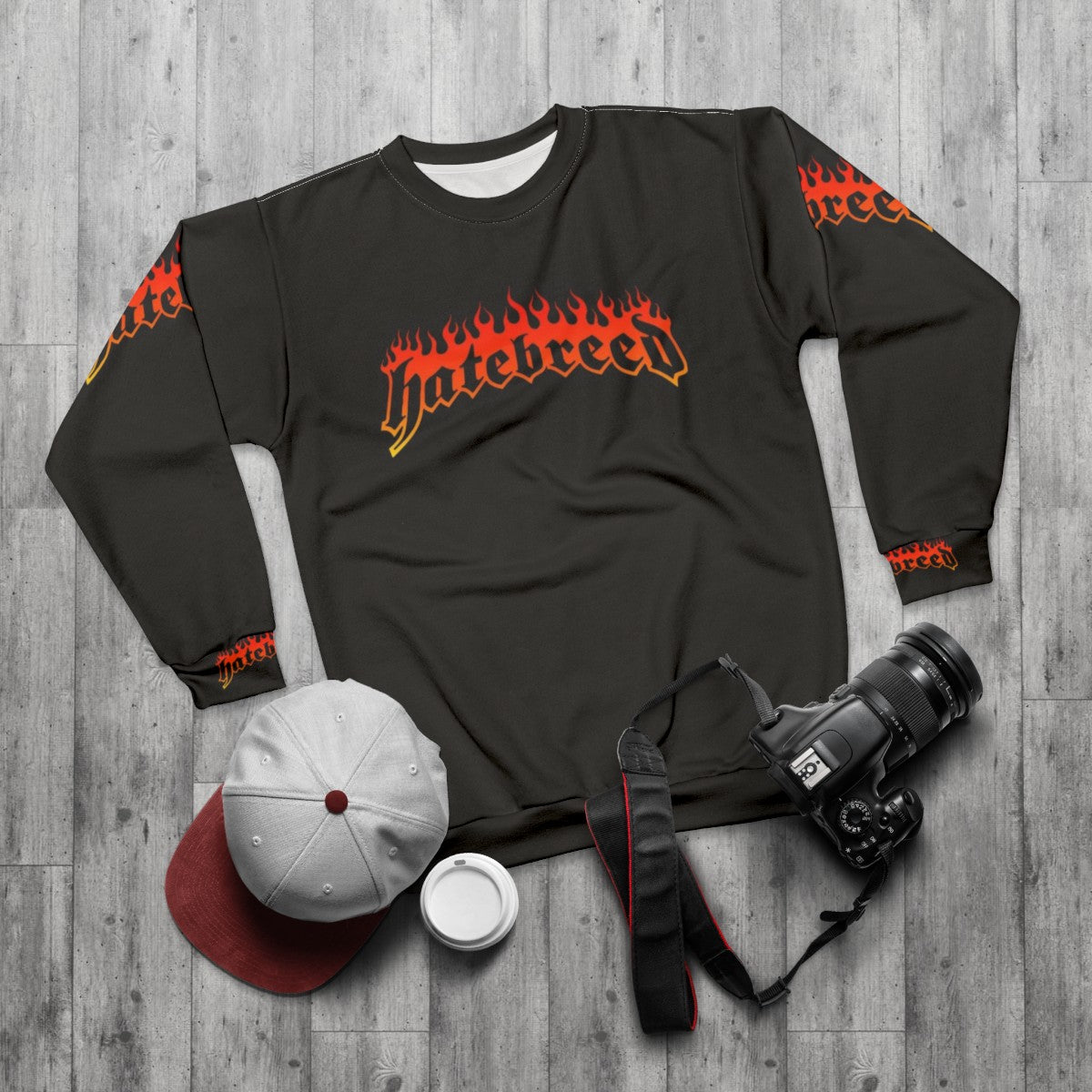 Hatebreed heavy metal graphic sweatshirt - flat lay