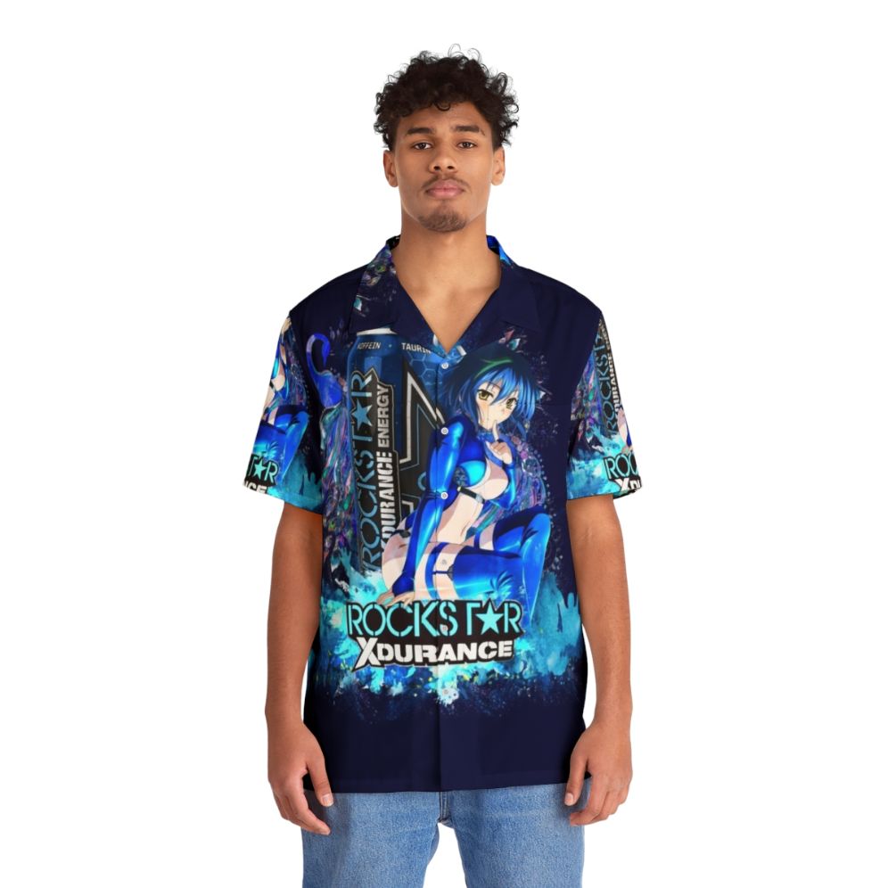 Xenovia Quarta Highschool DxD Blue Hair Girl Hawaiian Shirt - People Front