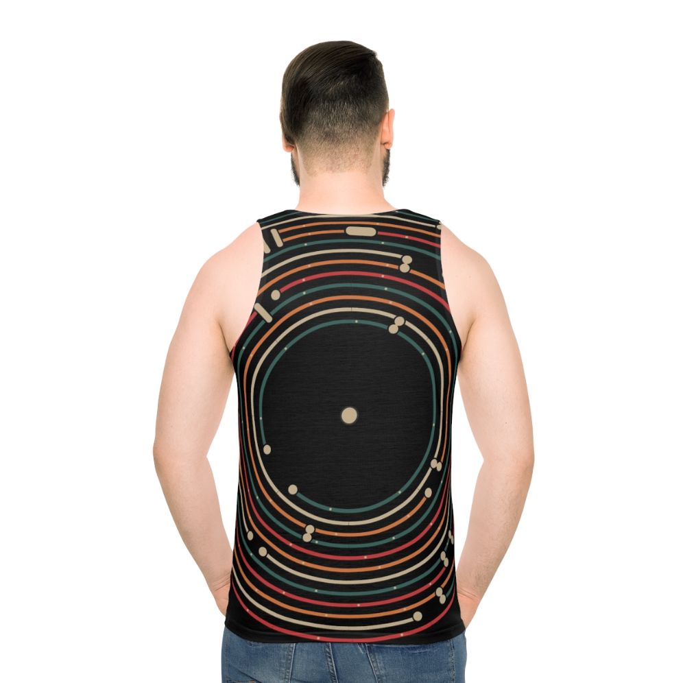 Vinyl music metro labyrinth tank top - men back