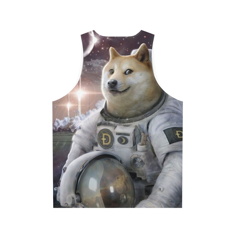 Cute Astronaut Doge Unisex Tank Top - Back