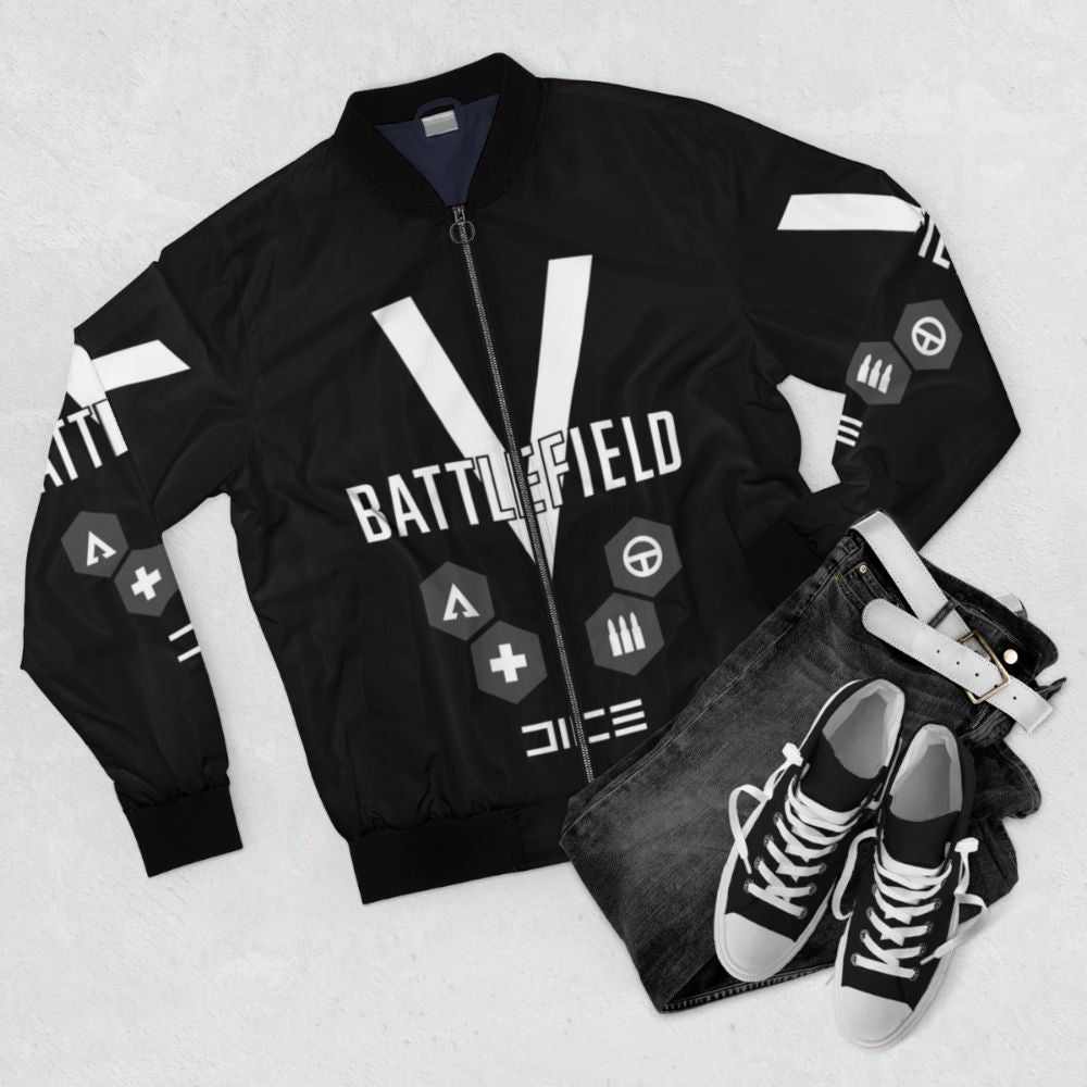 Battlefield V Bomber Jacket - Tactical and Stylish Warzone Apparel - Flat lay