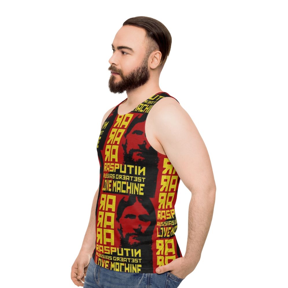 Rasputin's Russian Communist Propaganda Dance Unisex Tank Top - men side