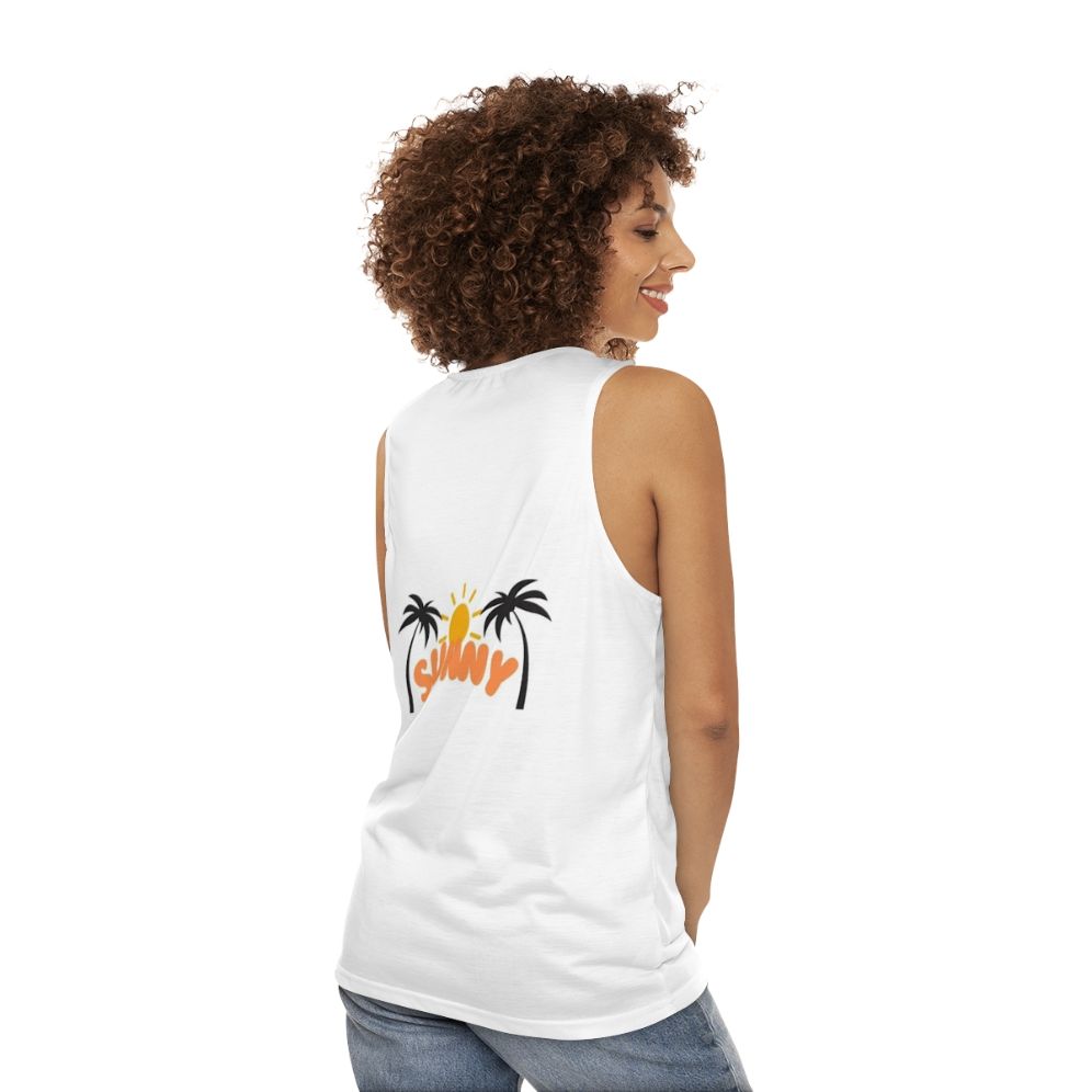 Unisex summer tank top - women back