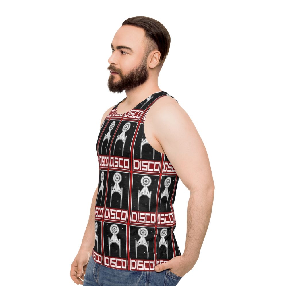 Disco Retro Unisex Tank Top - men side