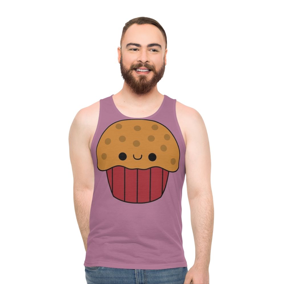 Kawaii muffin unisex tank top - men