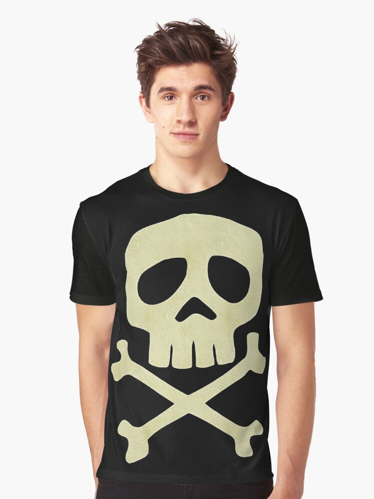 Danzig-inspired skull and crossbones graphic t-shirt - Men