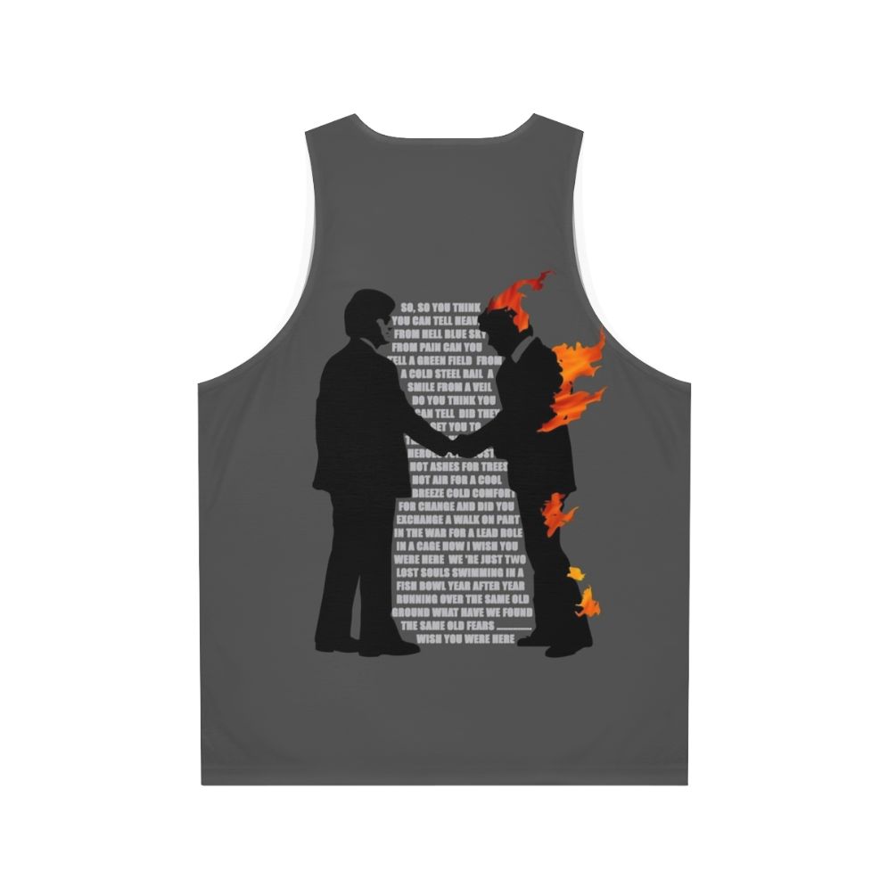 Unisex tank top with "Wish You Were" design for music lovers - Back