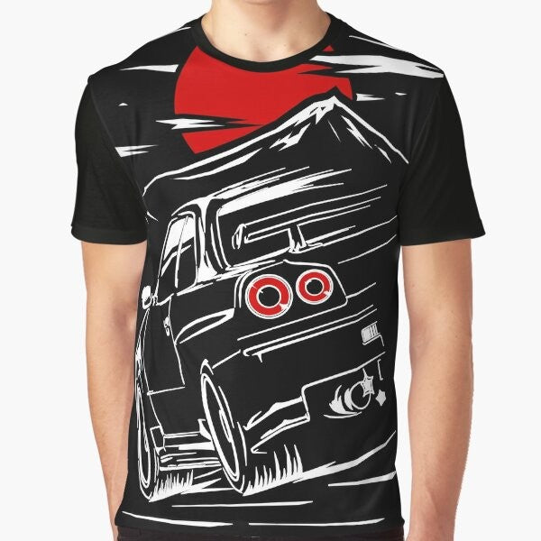 Nissan Skyline GTR R34 graphic t-shirt for car enthusiasts