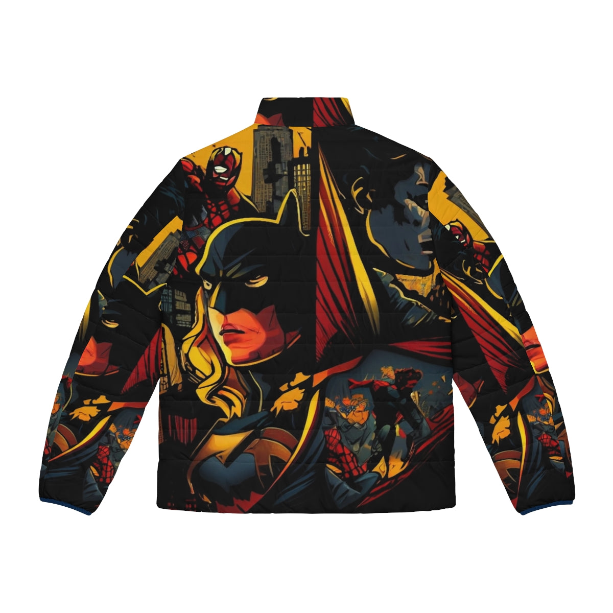 Superhero puffer jacket with iconic superhero design - Back