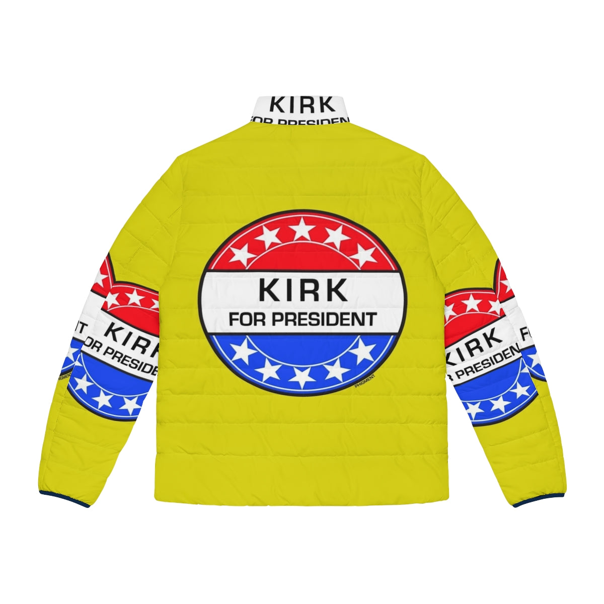 Kirk For President Puffer Jacket - Sci-Fi Inspired Fashion - Back