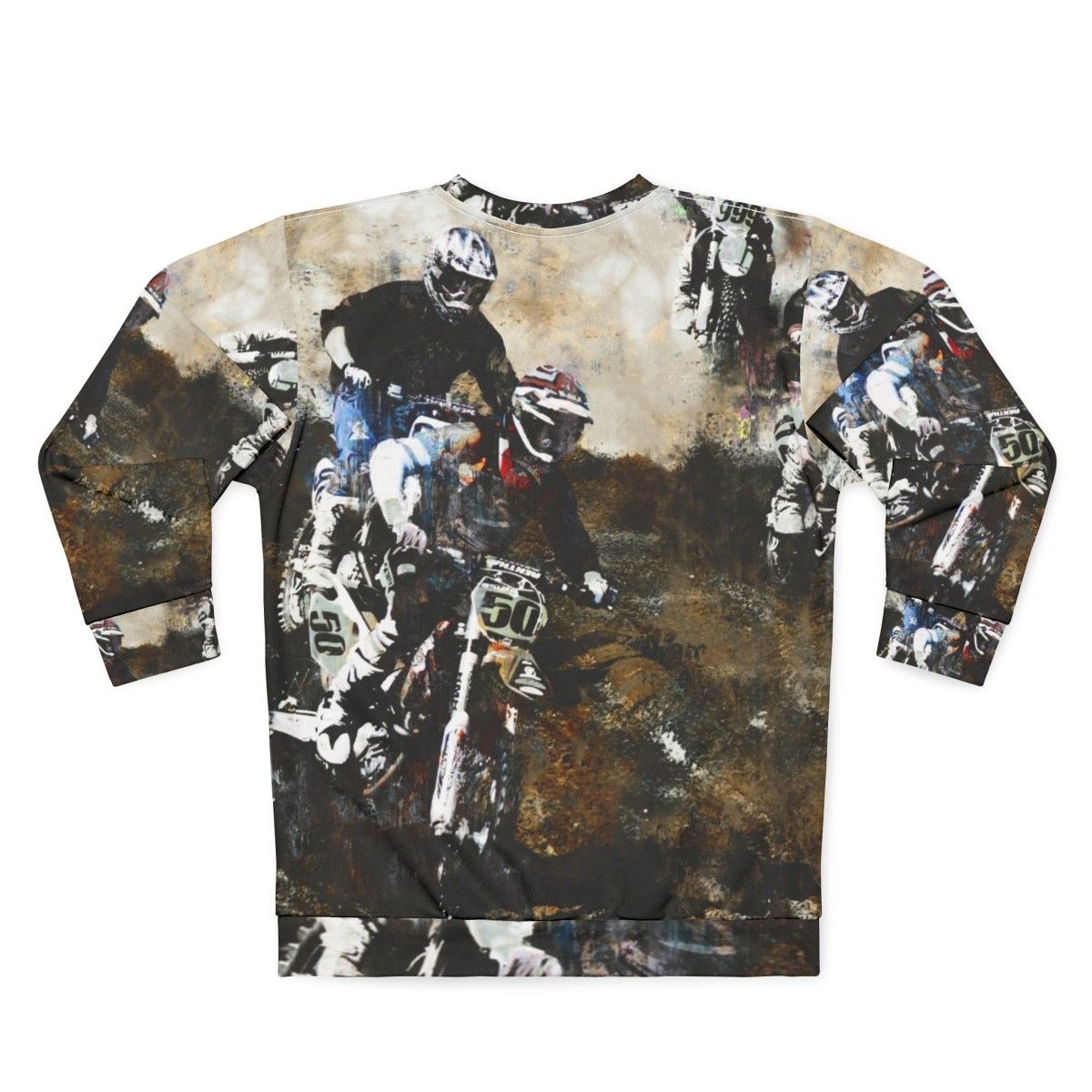 Motocross dirt bike sweatshirt - Back