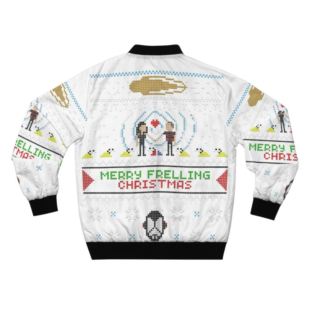 Farscape-inspired ugly sweater bomber jacket - Back