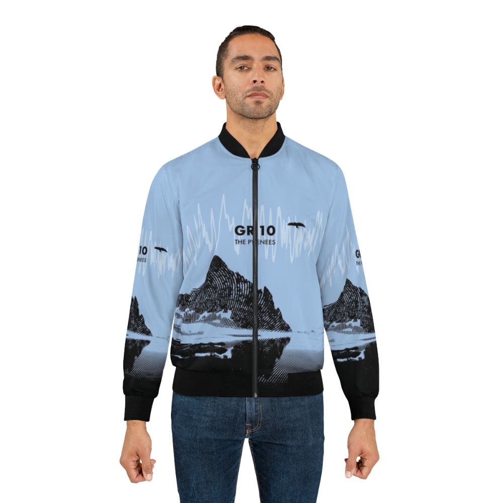 Blue bomber jacket with GR 10 elevation profile design - Lifestyle