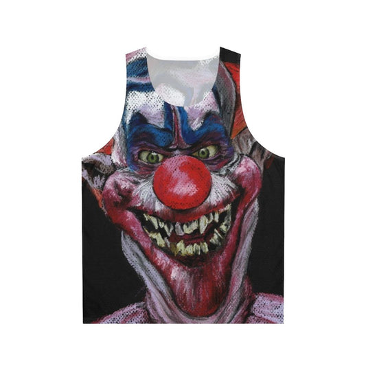 Killer clown horror unisex tank top