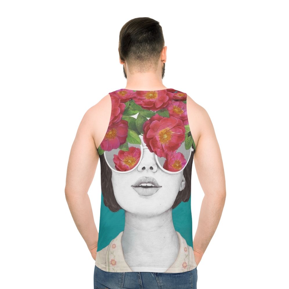 Optimist Rose Tinted Glasses Unisex Tank Top - men back