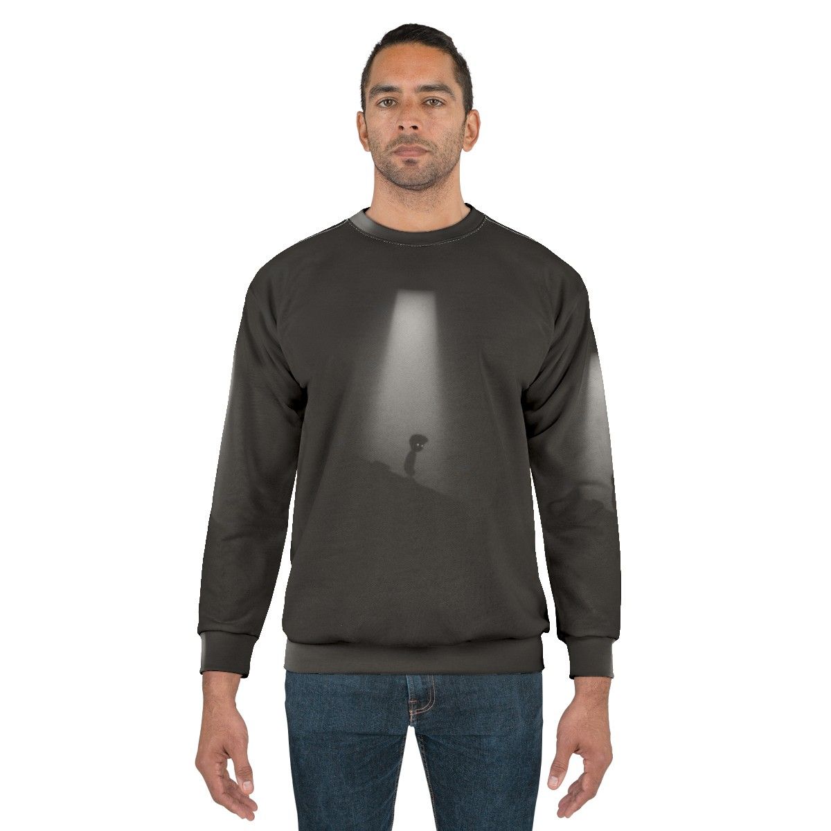 Dark The Light Gaming Sweatshirt with Occult Digital Artwork - men