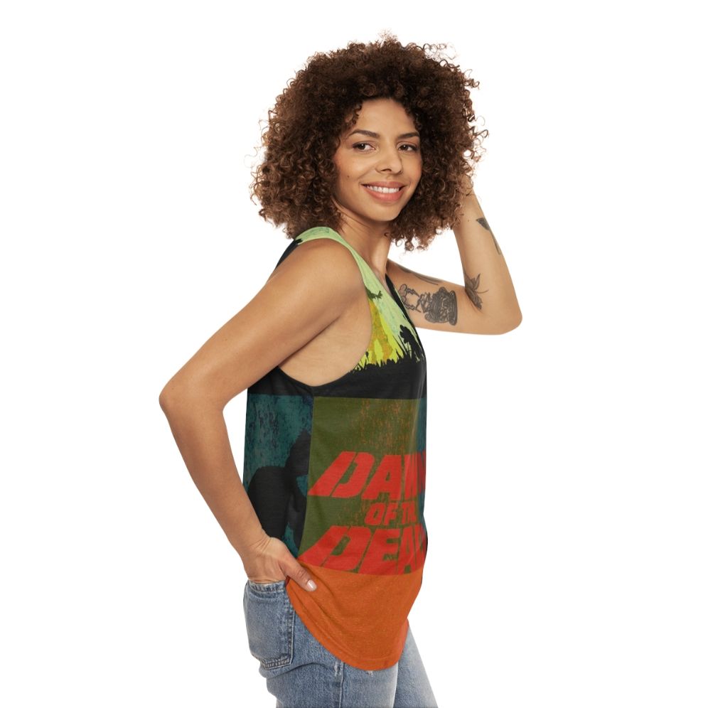 Vintage Modern Dawn of the Dead Unisex Tank Top - women side