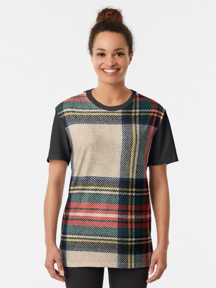 Vintage Scottish tartan graphic tee shirt - Women