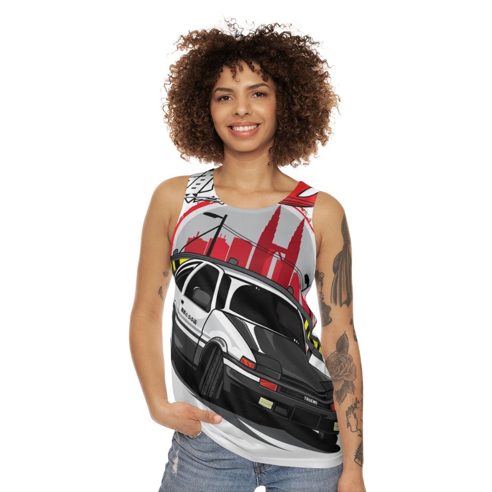 Initial D Unisex Racing Car Graphic Tank Top - women