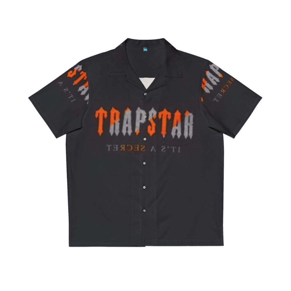 Trapstar Orange Stripes Hawaiian Shirt