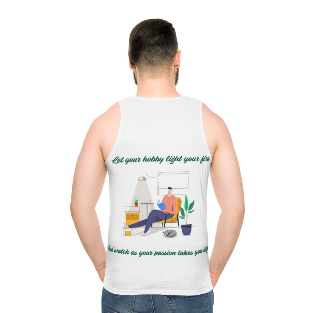 Hobbies Unisex Fitness Tank Top - men back