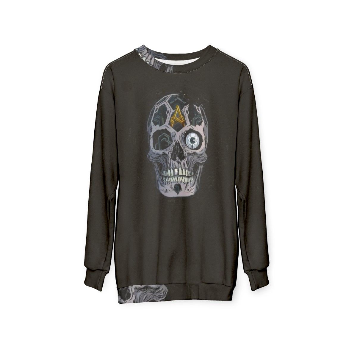 Atreyu "In Our Wake" Skull Album Cover Graphic Sweatshirt - hanging