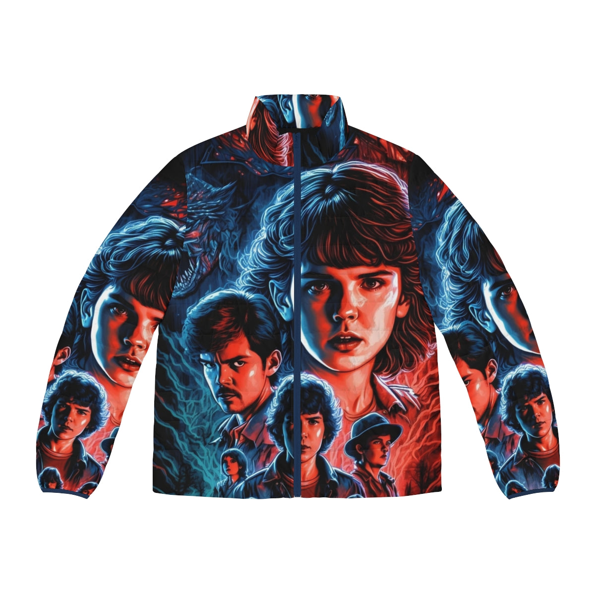 Stranger Things Japanese Style Anime Puffer Jacket