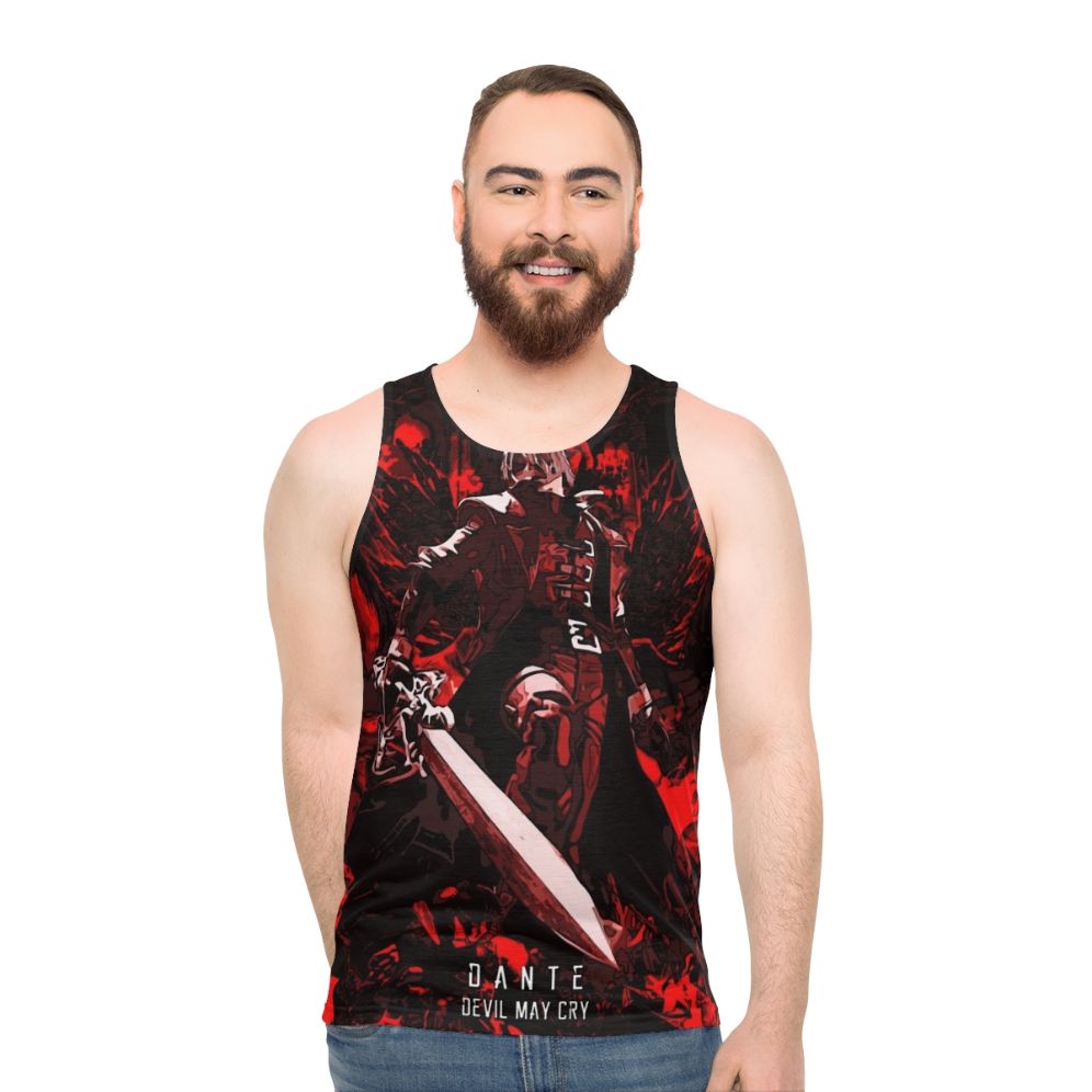 Dante Devil May Cry abstract gaming tank top - men