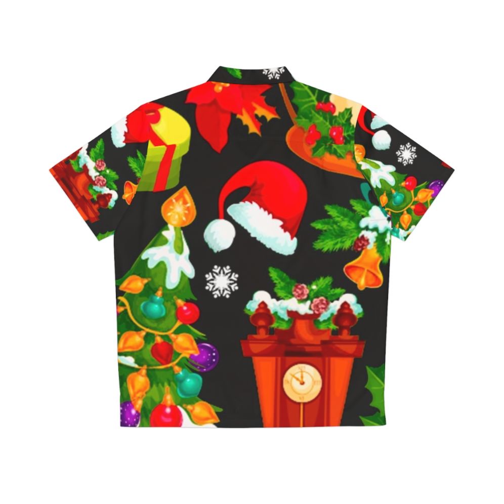 Festive Hawaiian-style Christmas pattern shirt - Back