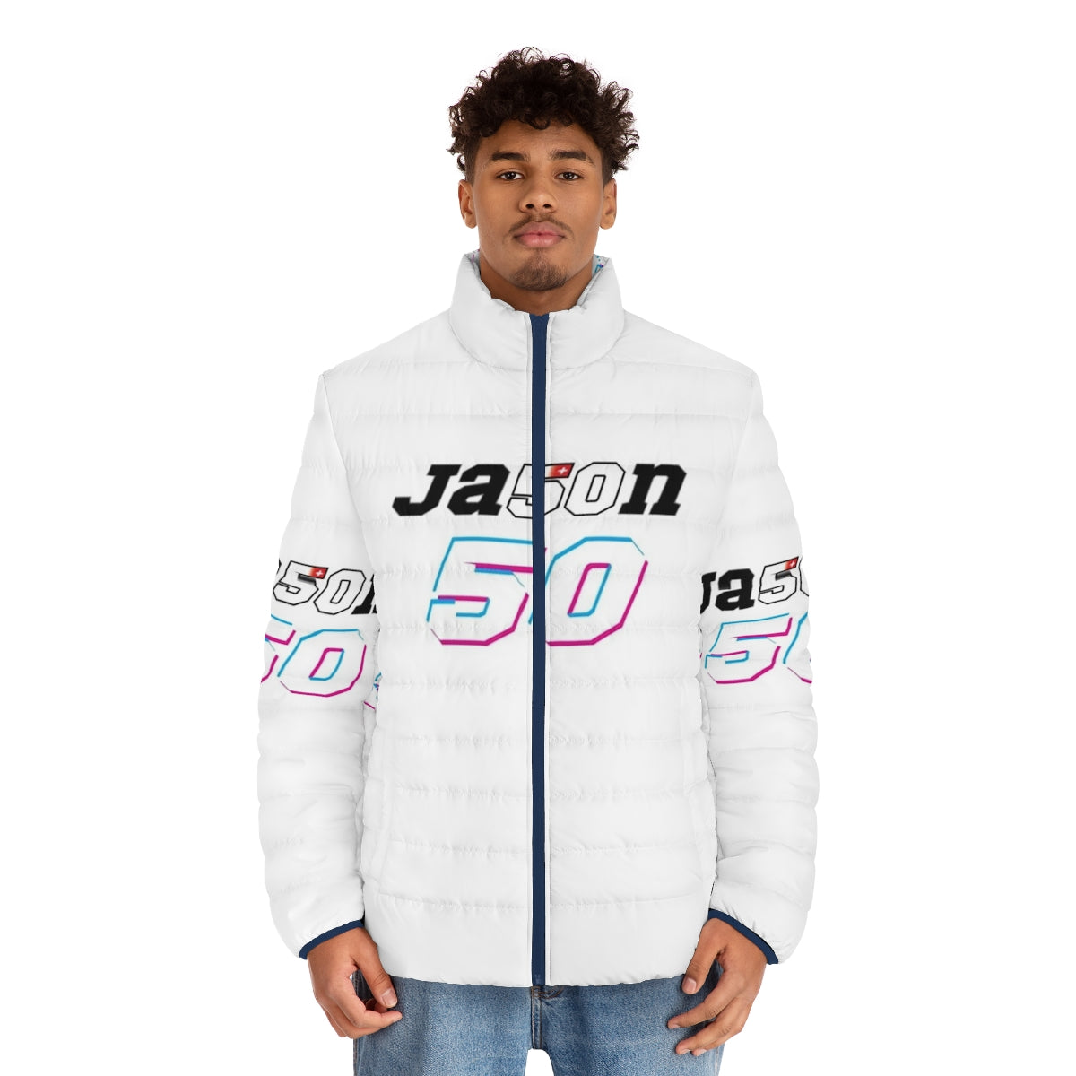 Jason Dupasquierzz Puffer Jacket - Warm Motorcycle Outerwear with Racing Inspired Design - men front