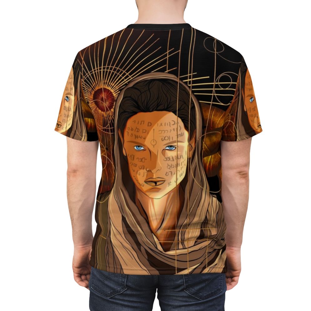 Dune-Inspired Lady Jessica T-Shirt featuring the iconic character from the Dune universe - men back