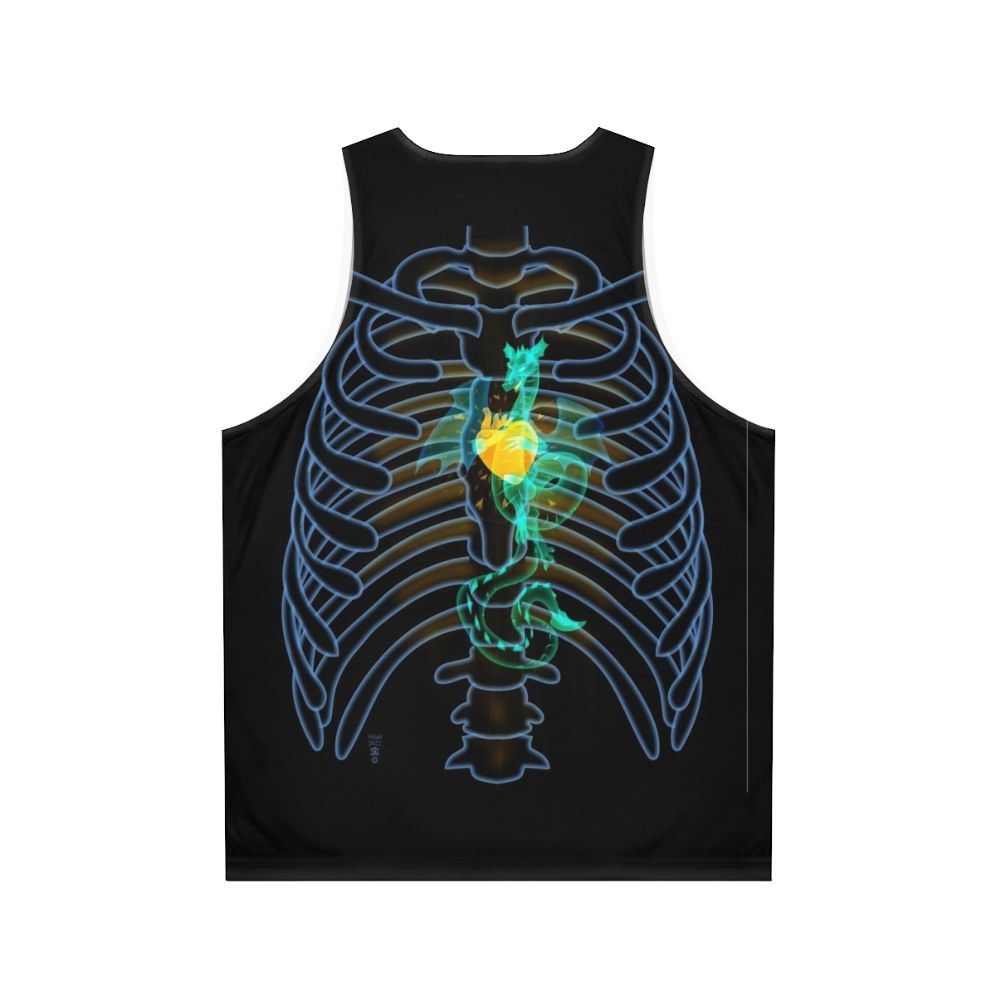 Glowing X-Ray Dragon Unisex Tank Top - Back