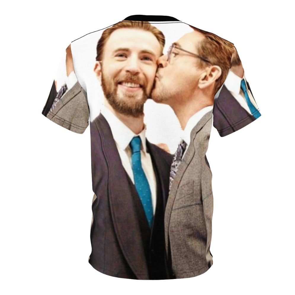 Graphic tee featuring Avengers-inspired design with Chris Evans and Chris Hemsworth - Back