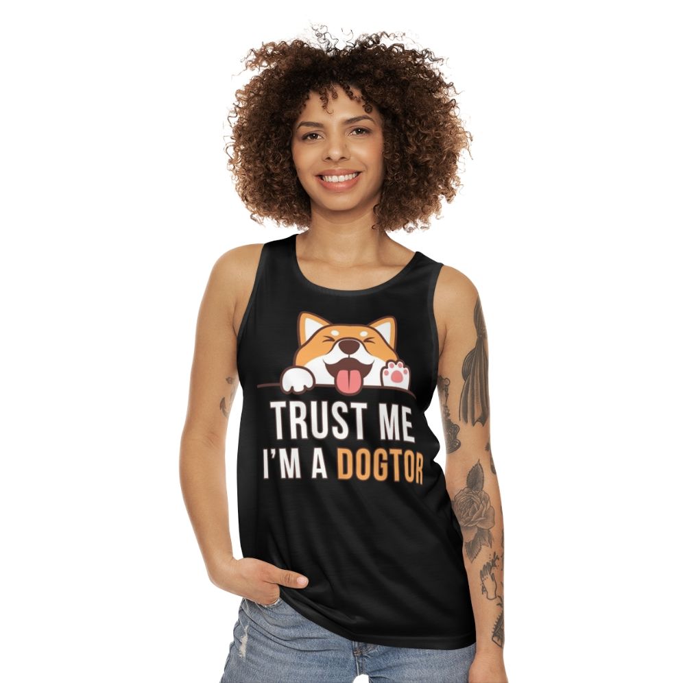 "Trust Me I'm a Dogtor" Funny Doctor Vet Unisex Tank Top - women