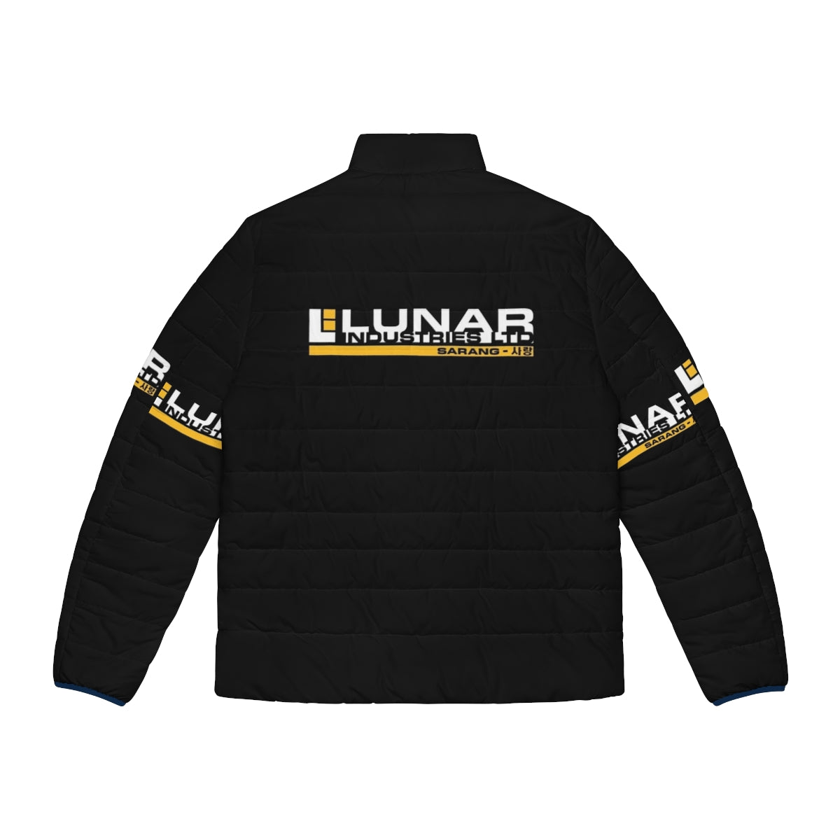 Sarang puffer jacket from Lunar Industries, featuring a moon-inspired design - Back