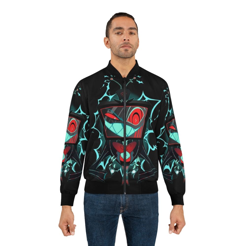 Hazbin Hotel Vox Electric Blue Bomber Jacket - Lifestyle