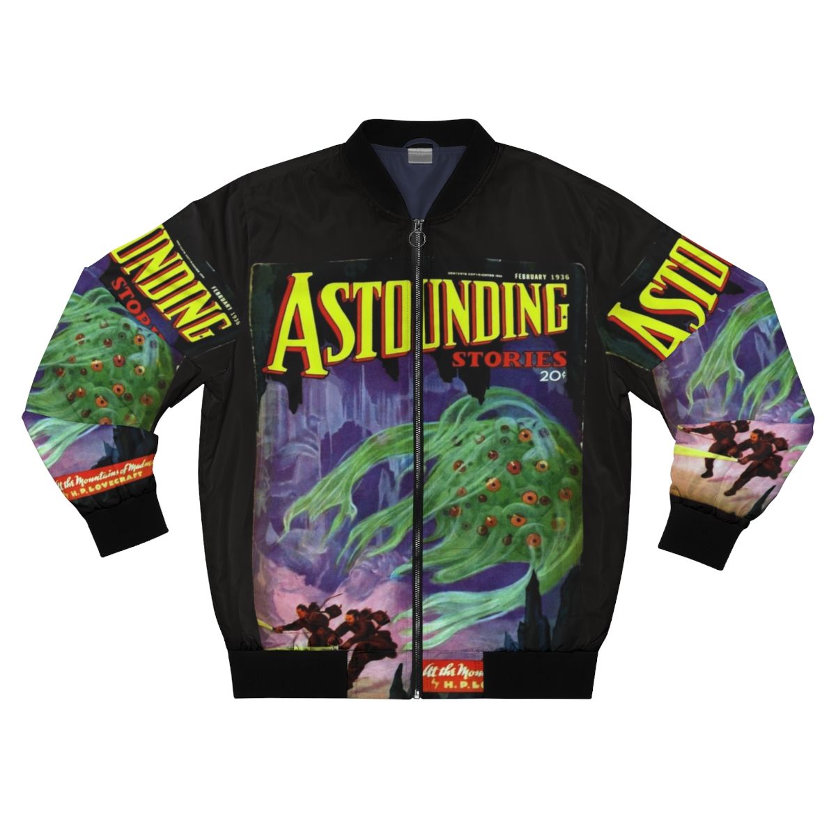 H.P. Lovecraft inspired "At the Mountains of Madness" cosmic horror bomber jacket