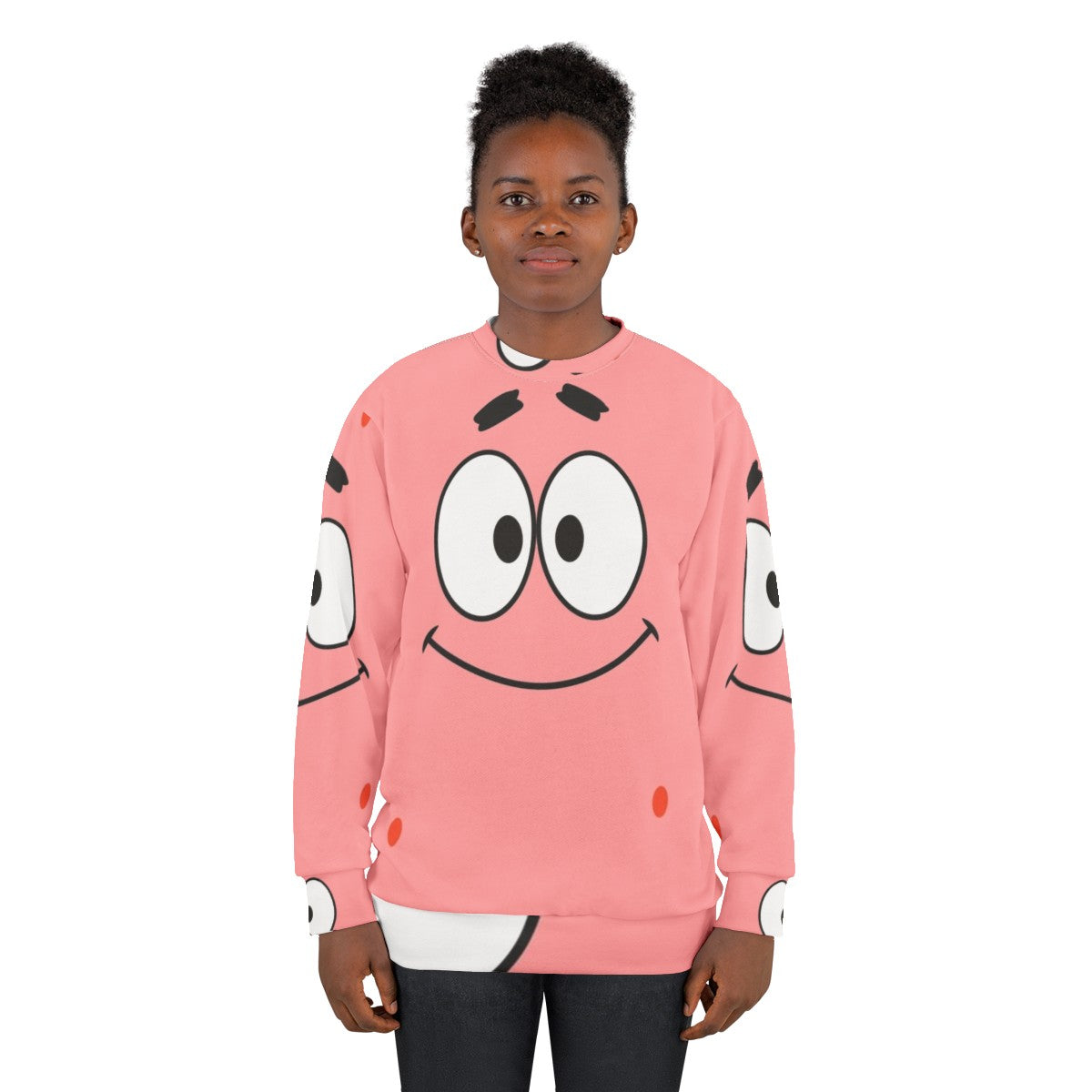 Patrick Star from Spongebob Squarepants Cartoon Sweatshirt - women