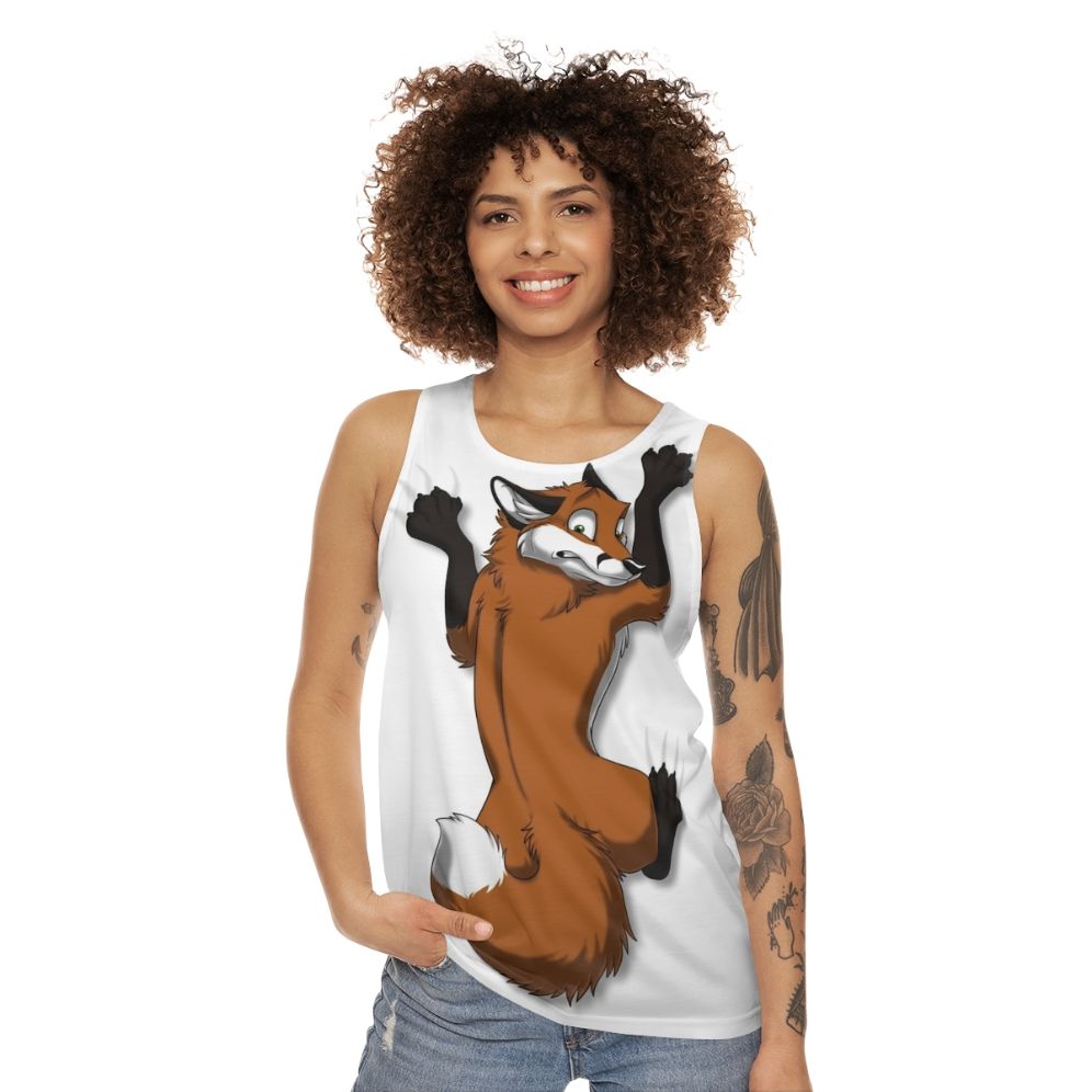 Clinging Fox Unisex Tank Top - women