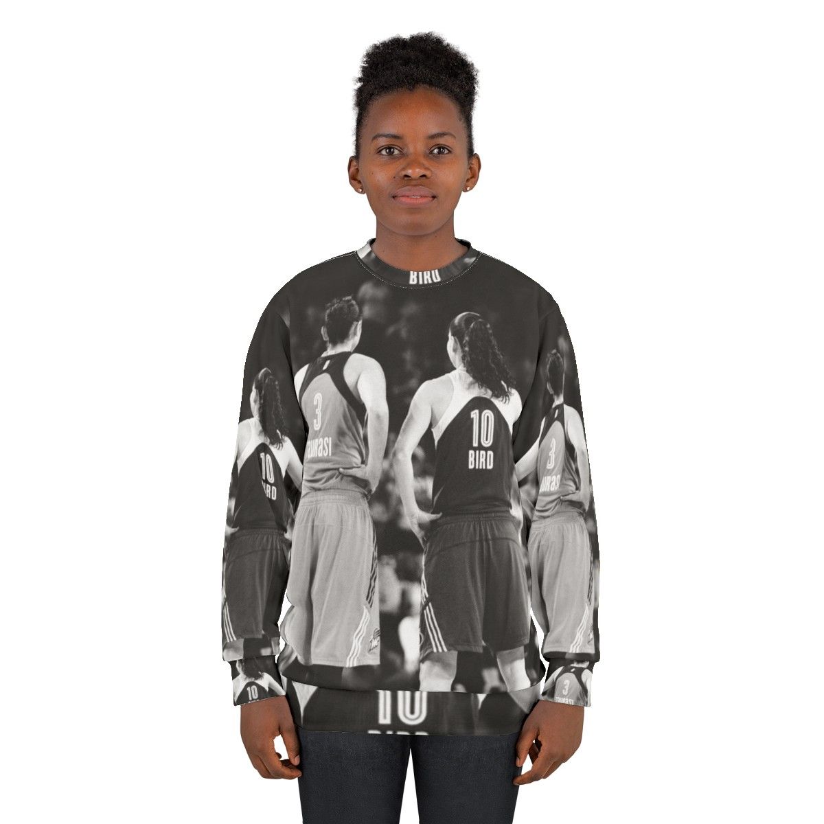 Diana Taurasi and Sue Bird WNBA Legends Black and White Sweatshirt - women