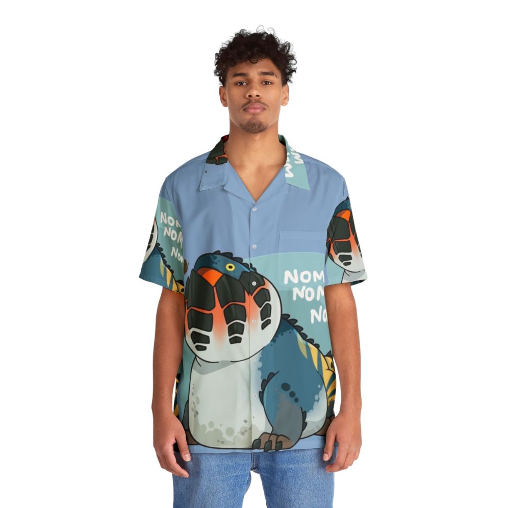 Dodogama Monster Hunter World Inspired Hawaiian Shirt - People Front